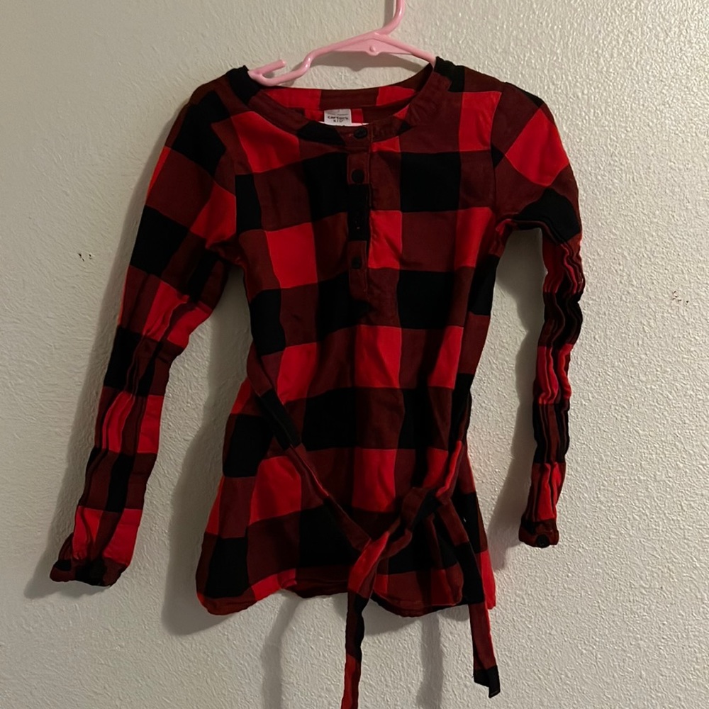 Girls Plaid Dress shirt